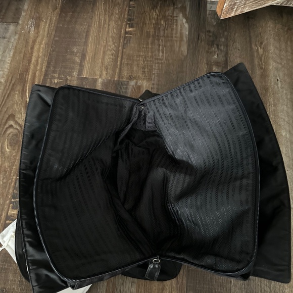 VINTAGE PRADA CHAIN HANDLE TOTE HANDBAG NYLON VELA PURSE - Picture 3 of 5